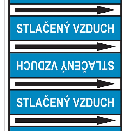 Značení potrubí, stlačený vzduch